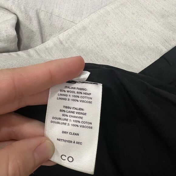 Co. Gray Wool Hemp Blend Peplum Cuff Blazer S - Picture 5 of 7